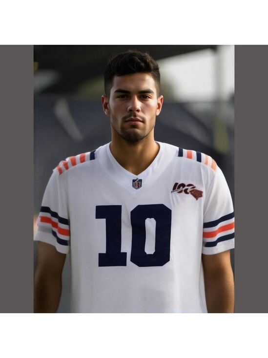 NFL Other - MITCHELL TRUBISKY chicago bears MEN'S GAME WHITE JERSEY size medium